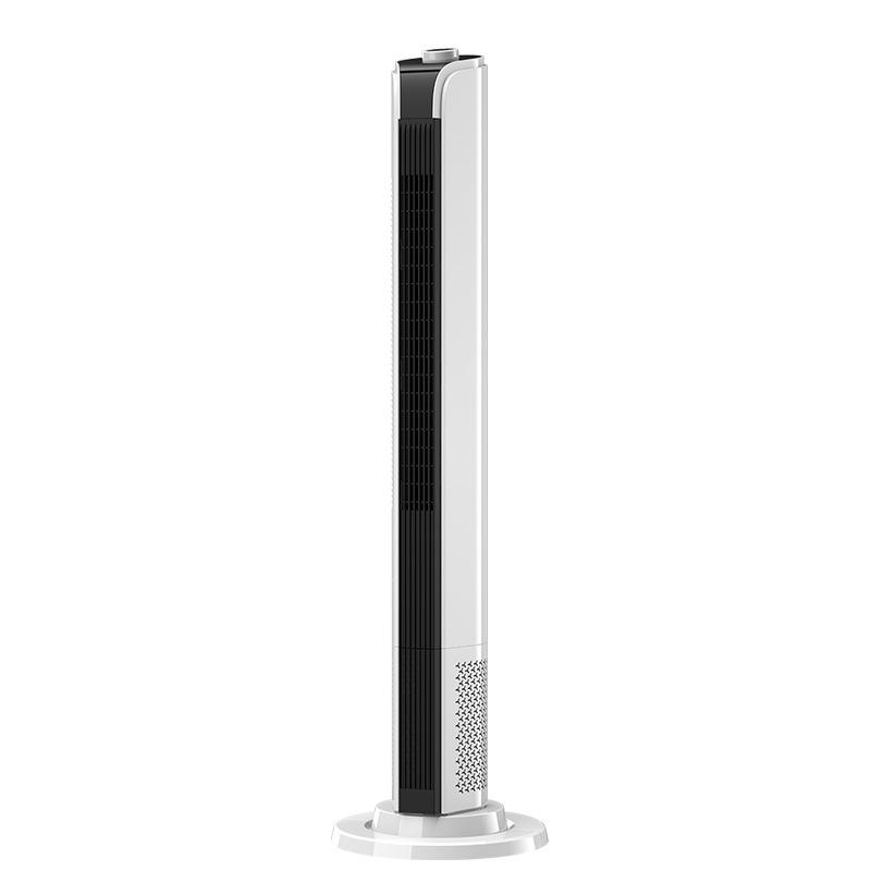 Ventilateur colonne Brisalys Colonne Z blanc et noir avec socle rond